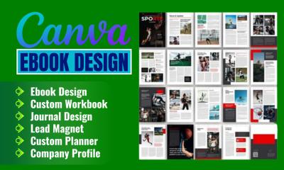 I will do Canva Ebook Design, Editable Planner, Journal Design, Workbook Design