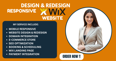 I will Wix Website Design, Wix Website Redesign, Wix Development, Wix Landing Page & Wix SEO