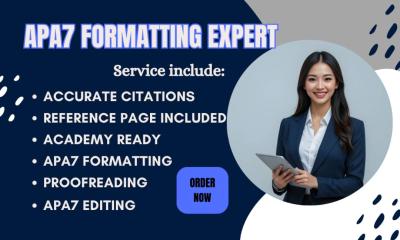 I will expertly format and edit your paper in APA 7th edition