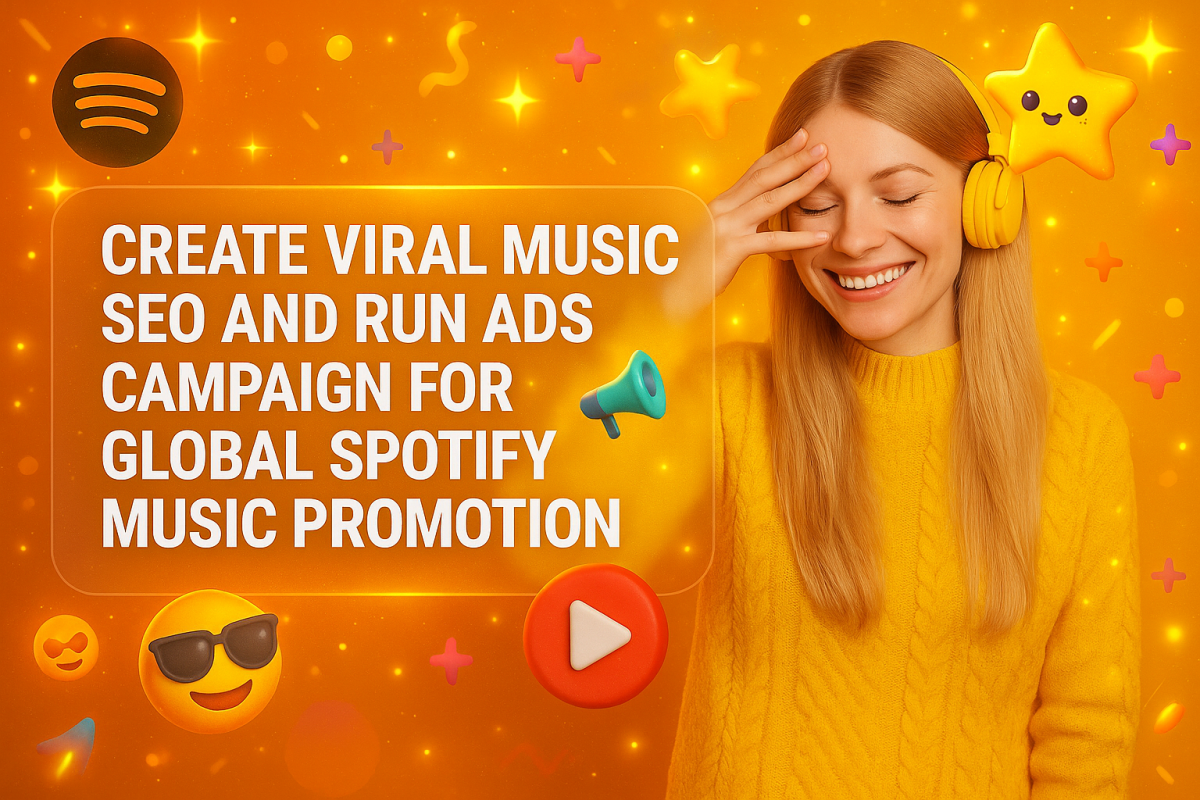 I will create viral music SEO and run ads campaign for global spotify music promotion