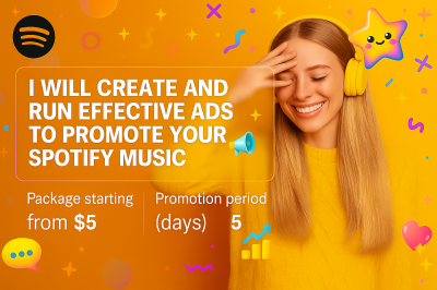 I will create and run effective ads to promote your Spotify music