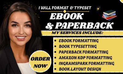 I will format and typeset your ebook and paperback for amazon kdp or ingramspark