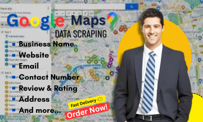 I will do Google Map Scraping B2B Lead Data Scraping Business Lead Generation