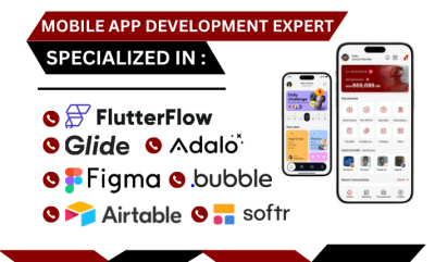 I Will Build Mobile App Using Glide, Airtable, Softr, Adalo, Bubble, AppSheet, and FlutterFlow