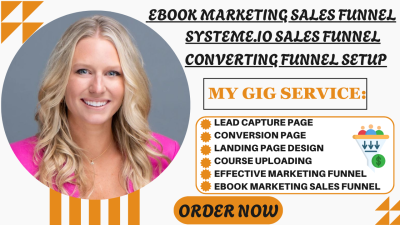 I will create an effective ebook marketing sales funnel using Systeme.io