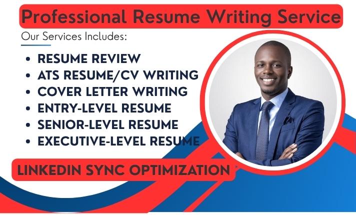 I will write executive resume writing ATS resume cover letter and LinkedIn OPT