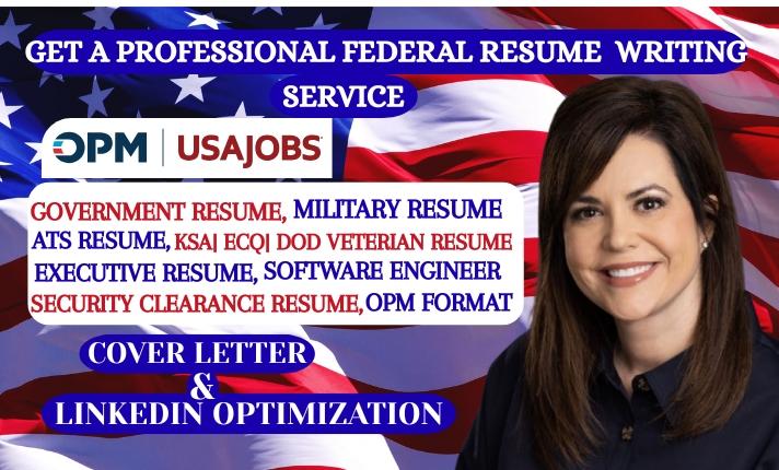 I will write a federal resume for USA jobs, executive and tech resume