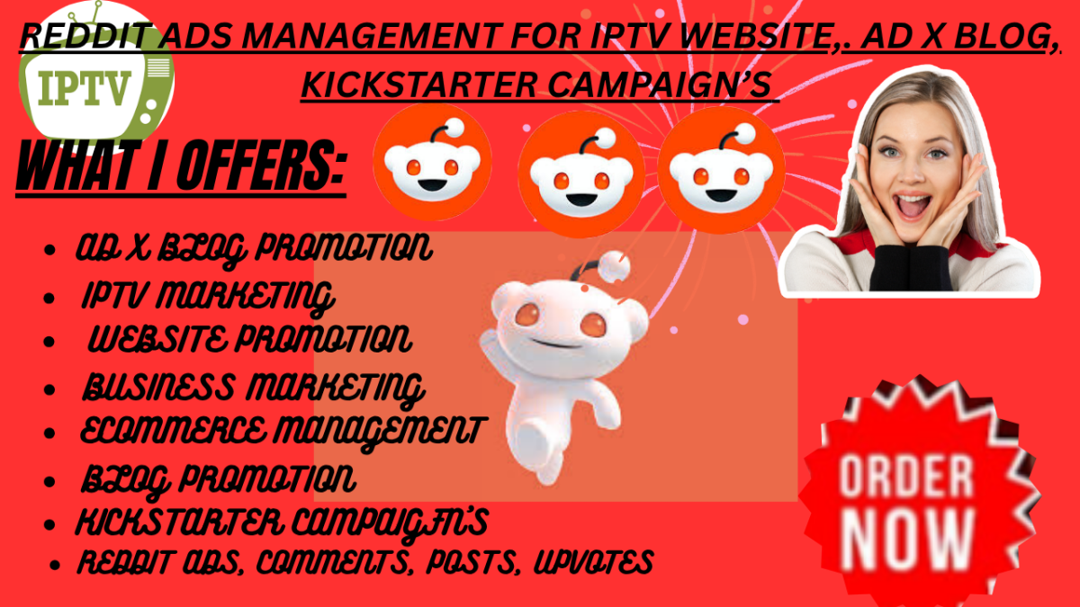 I will reddit twitter x marketing for IPTV website, crypto project, SaaS product link