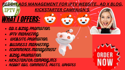 I will reddit twitter x marketing for IPTV website, crypto project, SaaS product link
