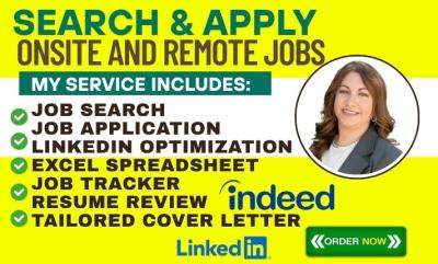 I will do job search, job application, apply for jobs, remote jobs as a reverse recruiter