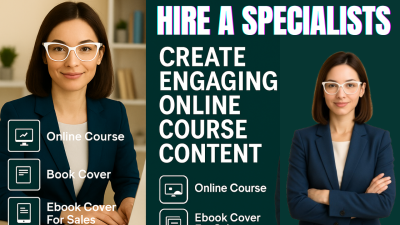 I Will Create Engaging Online Course Content, Book Cover, Ebook Cover for Sales