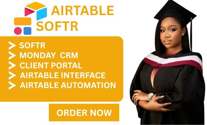 I will be your Airtable Database, Airtable Automation, Airtable Integrate Softr