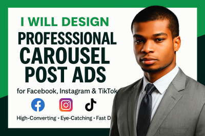 I Will Design Professional Carousel Post Ads for Facebook, Instagram, and TikTok