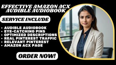 I will do effective Amazon ACX, Audible audiobook promotion on Pinterest