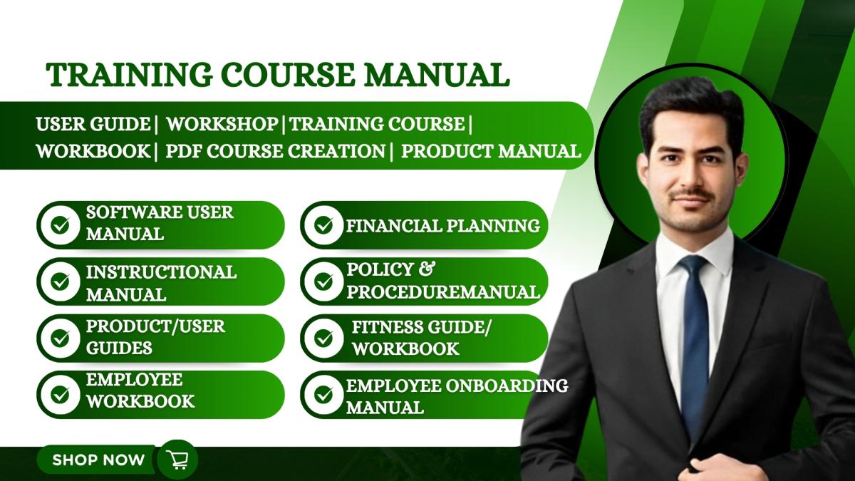I Will Write, Design PDF Training Course Manual, Course Content, Workshop, User Guide
