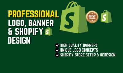 I will design professional banners and redesign Shopify stores