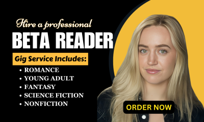 I Will Alpha, Beta Read, Critique Sci-Fi & Fantasy Fiction Book & Developmental Editor