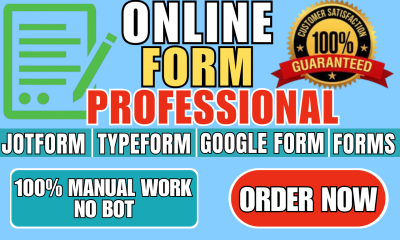 I Will Fill Online Survey Using Google Forms, JotForm, Typeform