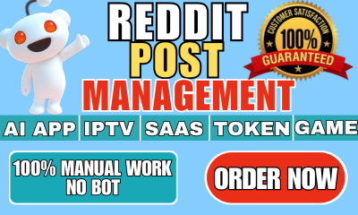 I will do manual Reddit promotion for your crypto, AI app, business website, IPTV, SaaS