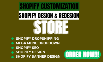 I will design Shopify banner, Shopify dropshipping, Mega menu dropdown
