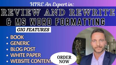 I Will Review and Rewrite Generic, Format Article and Blog Post