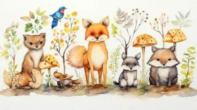 I will do whimsical watercolor children story book illustration and KDP book cover