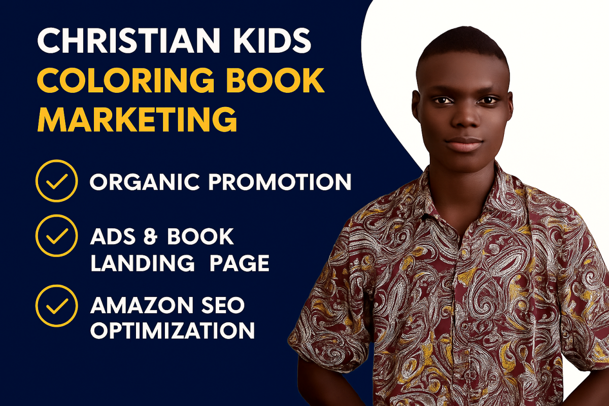 I will effective christian kids coloring book promotion children book marketing