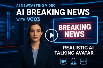 Create AI Breaking News with VEo3 AI Talking Avatar & Newscasting Video