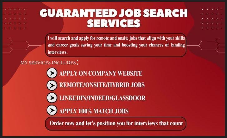 I will job search and apply for remote and onsite jobs and be your reverse recruit