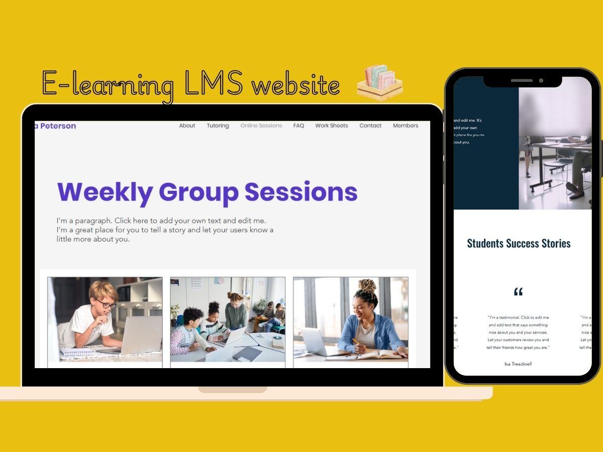 I will build educational, LMS, EzyCourse, LearnWorlds, and school websites