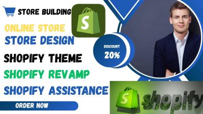I will do Shopify fix, Shopify revamp, Shopify theme, Shopify assistance, store design