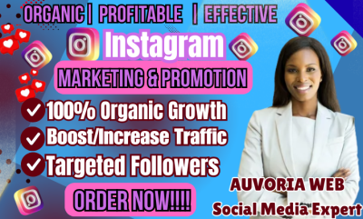 I will promote, manage and grow your Instagram page organically, Instagram marketing