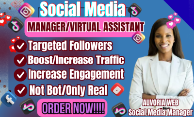 I Will Your Social Media Virtual Assistant or Admin Help VA