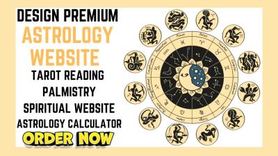 I will design astrology website horoscope sacred spiritual website astrology calculator