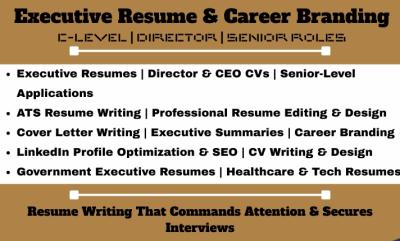 I will write professional resume writing and cover letter LinkedIn profile optimization