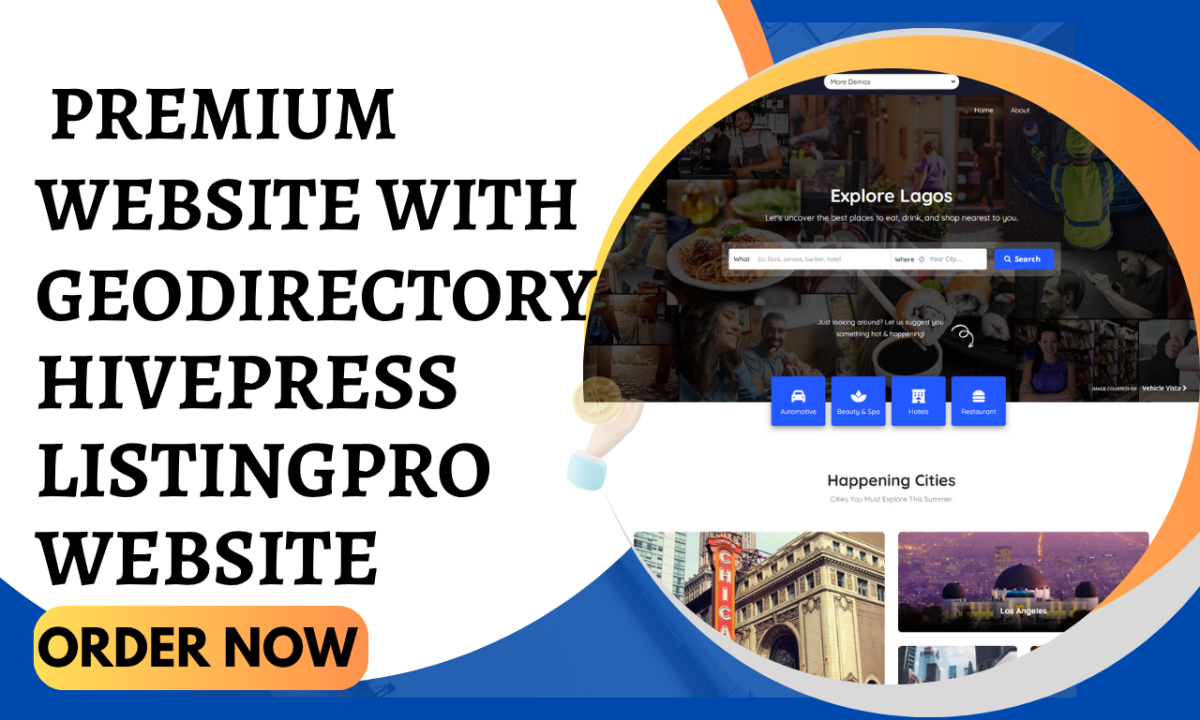 I will develop directly website with GeoDirectory, HivePress, ListingPro