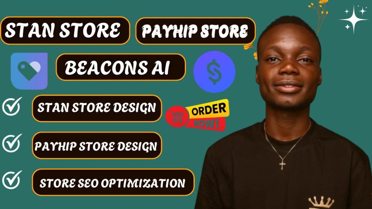 I Will Do Effective Stan Store Marketing and Design for Stan, Payhip, or Beacons AI