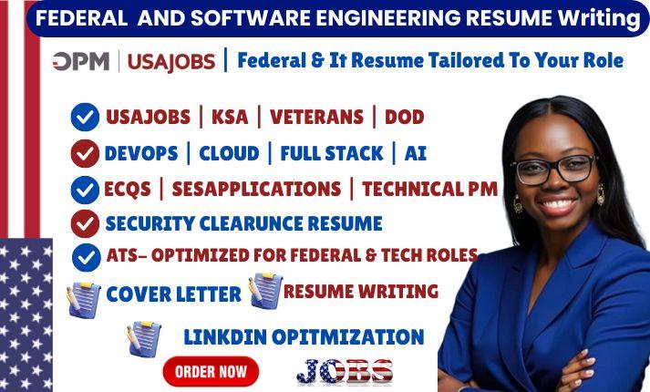 I will write ATS Software Engineering Resume, Federal Resume & Tech Resume Writing