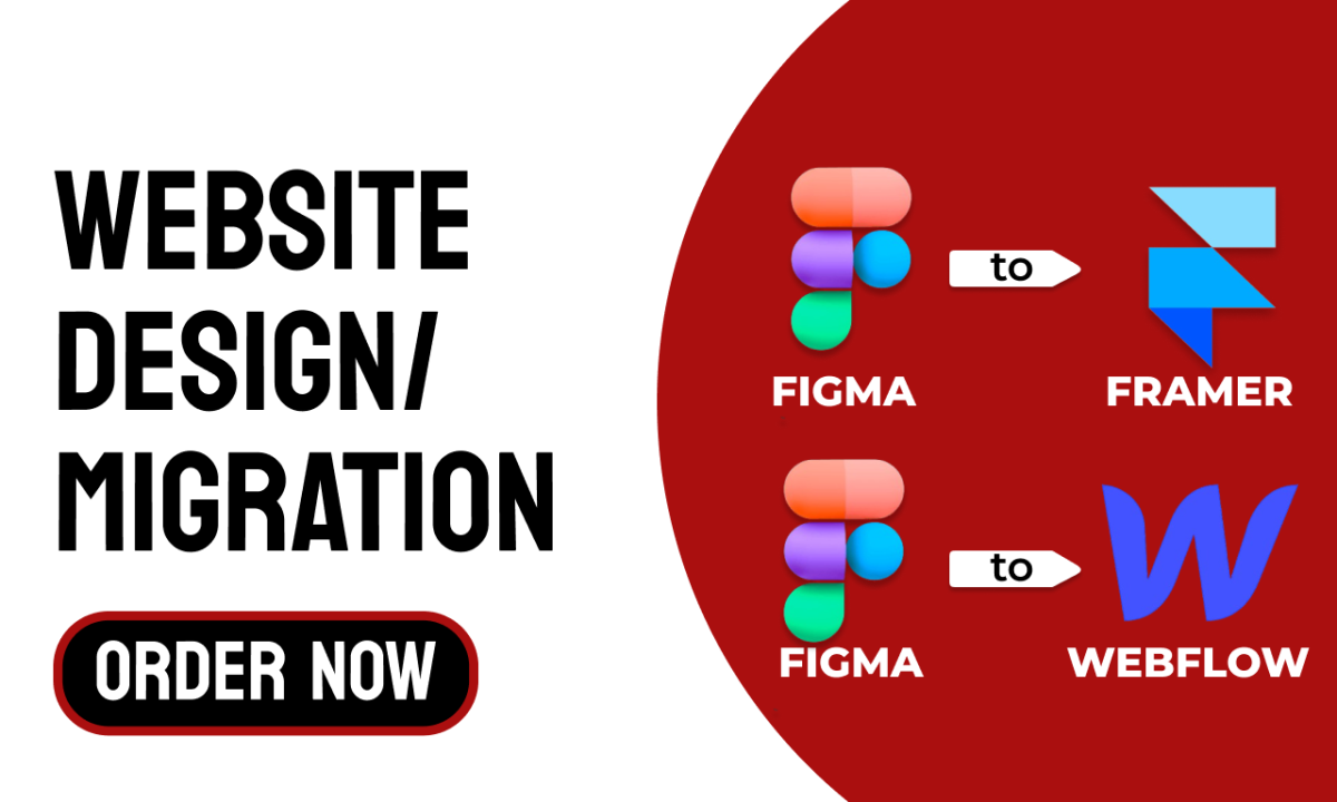 I will design a high quality Framer website, Figma migration, Figma to Webflow
