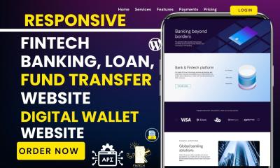 Develop Secured Transaction Online Banking Website Fintech E-wallet Website