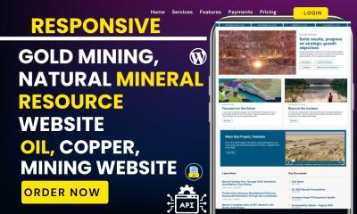 Design Gold Mining Natural Mineral Resources Refinery Website for Gold Mining