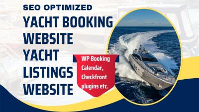 I will build quality yacht charter website boat rental website party boat website