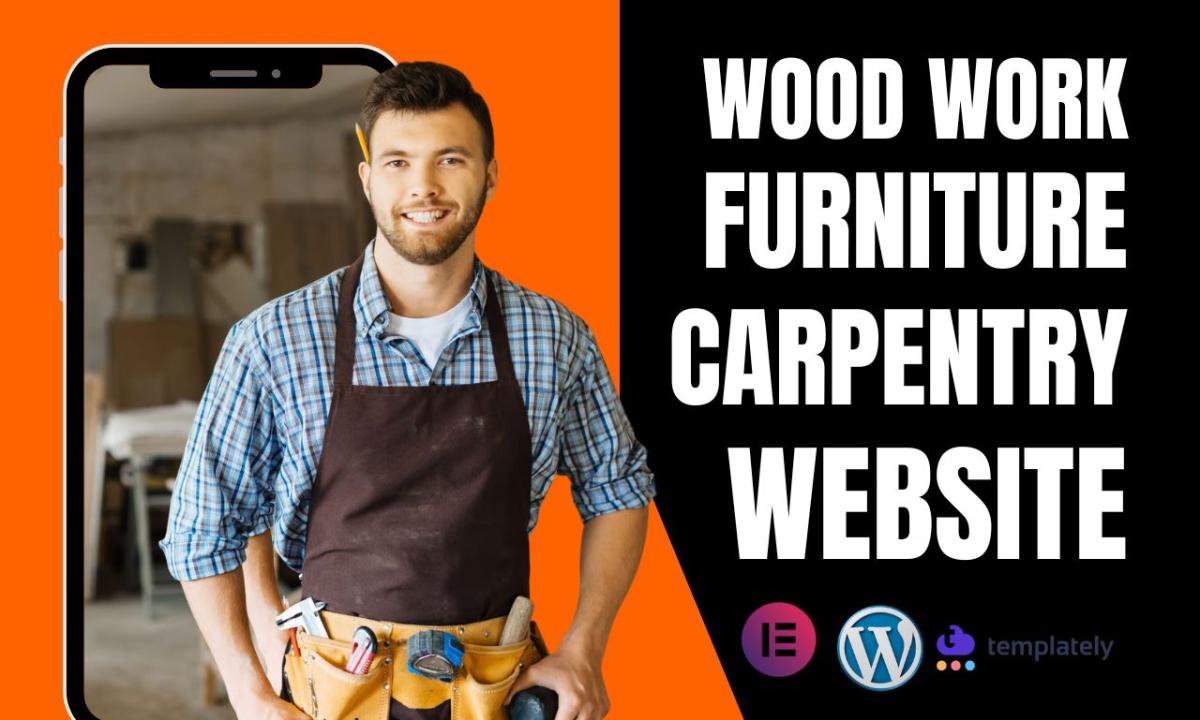 I will design woodwork carpentry home furniture website woodwork website carpentry site