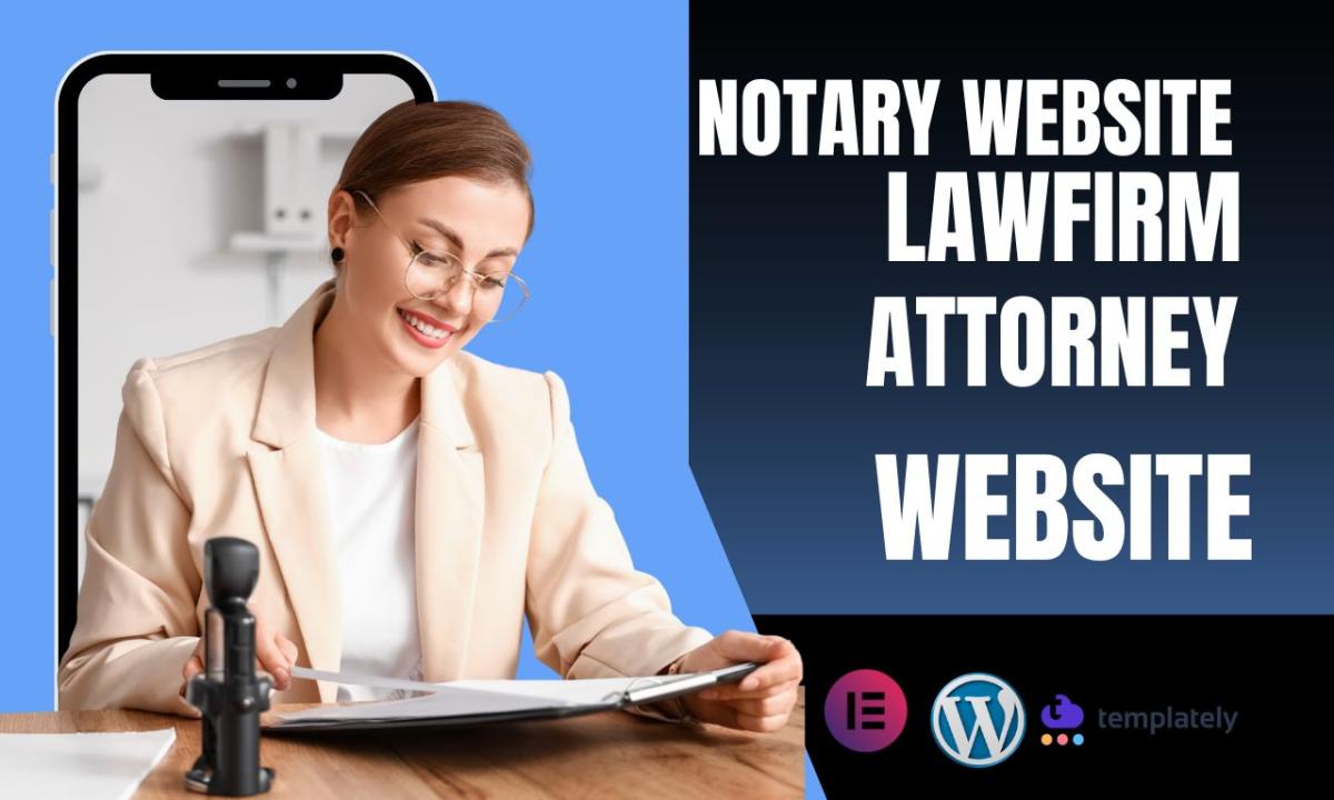I will design high converting notary attorney website lawyer website law firm site