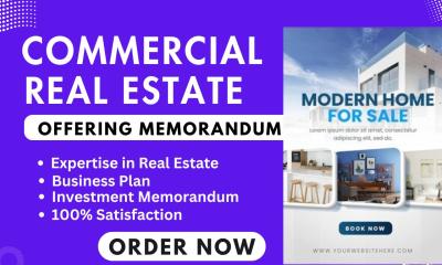 Design or Redesign Commercial Real Estate Offering Memorandum, Flyer, or Brochure