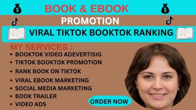 I will do BookTok Promotion, Amazon Book Promotion, BookTok Marketing, and TikTok KDP Ads