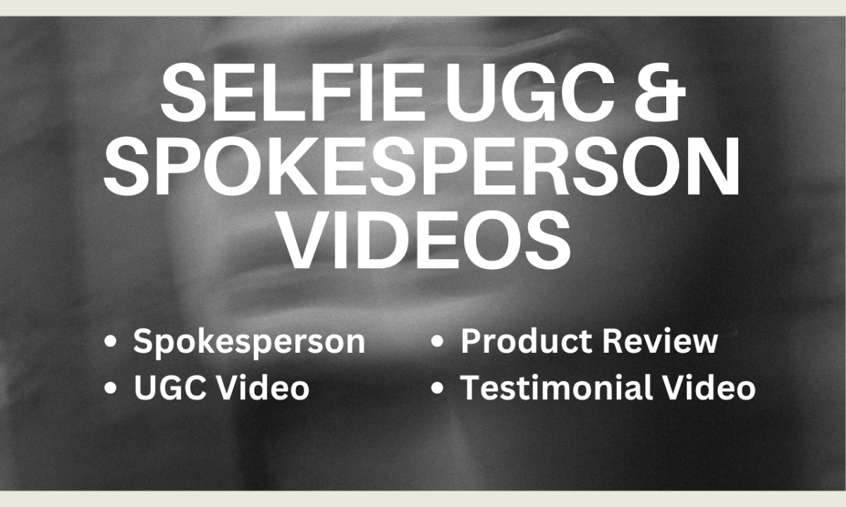 I will create selfie UGC spokesperson for product review ads testimonial video