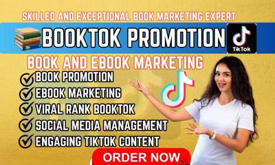 I will do BookTok Promotion Ebook Marketing TikTok Book Rank Promotion Influencer Video