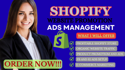 I will promote your Shopify store with trending products, eCommerce marketing
