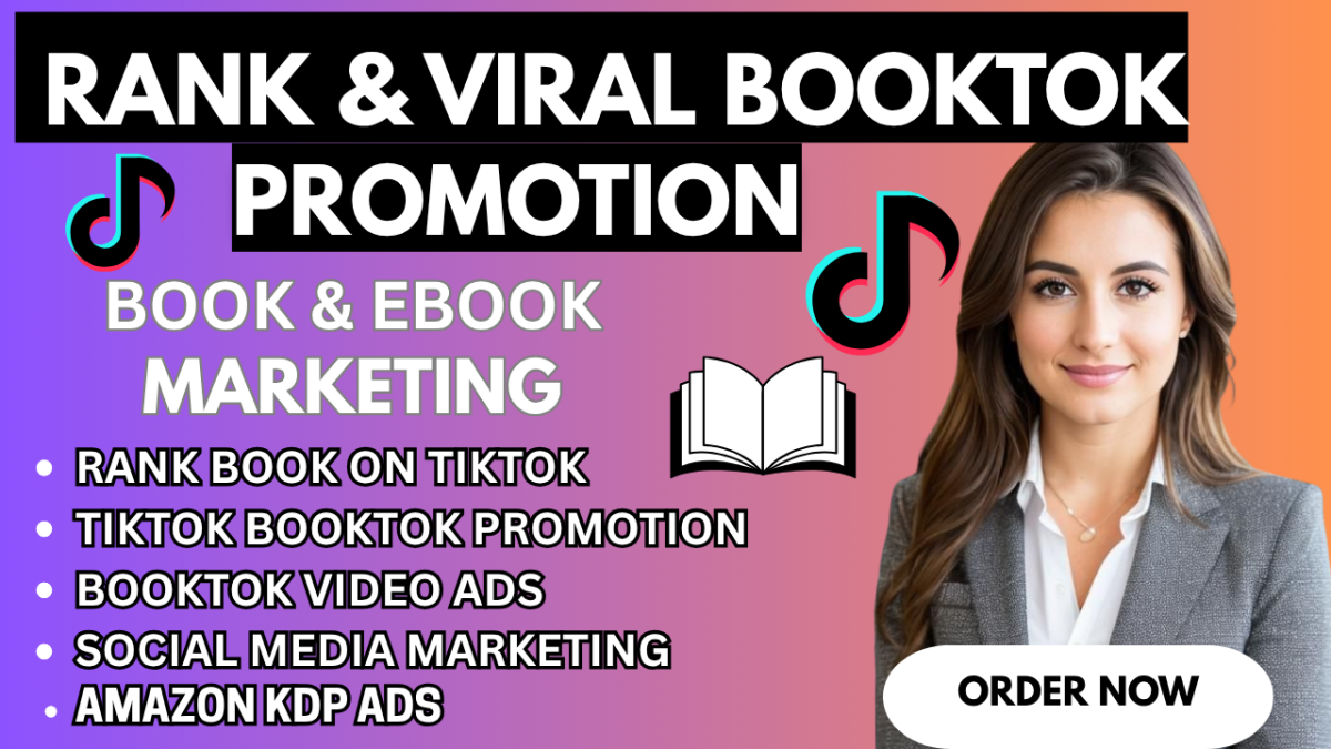 I will do BookTok Promotion, Ebook Marketing, Viral Rank, TikTok BookTok Influencer Video